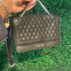 Nine West Black Quilted Crossbody Bag